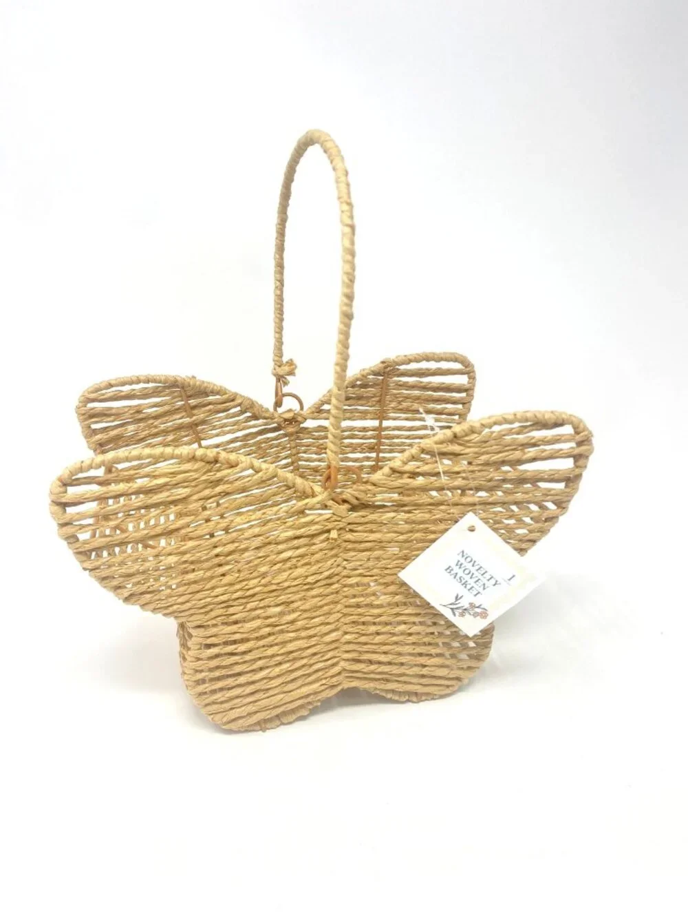 Target Novelty Woven Butterfly Shaped Basket With Handle Decor Easter